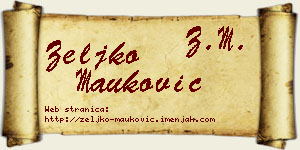 Željko Mauković vizit kartica